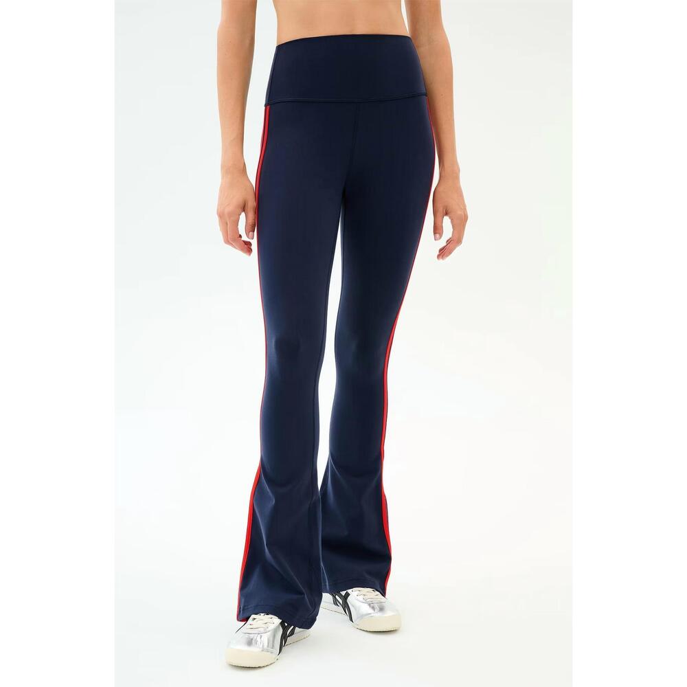 NEW SPLITS59 raquel supplex flared legs 32" leggings in indigo/lotus red